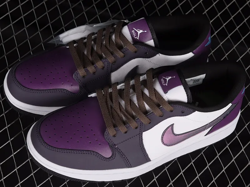 All categories Air Jordan Jordan series basketball shoes Air Jordan 1 Low Z version Air Jordan 1 Low Golf "Purple Smoke" AJ1 Joe 1 new golf version smoke white and purple DZ9787-155